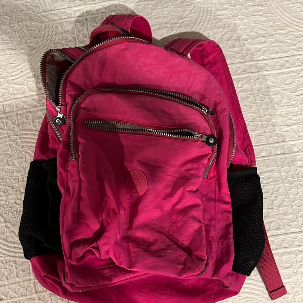 Kipling Bright Pink Backpack